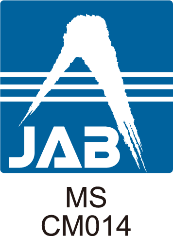 JAB ロゴ（MS CM014 認定マーク）